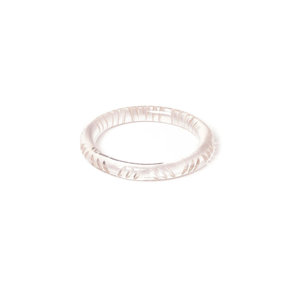 Narrow Crystal Heavy Carve Bangle by Splendette image