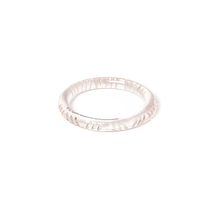 Narrow Crystal Heavy Carve Bangle by Splendette image