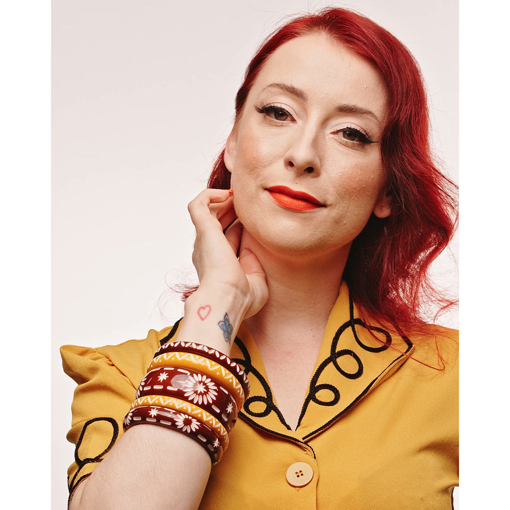 Narrow Desert Spacer Bangle by Splendette image 1