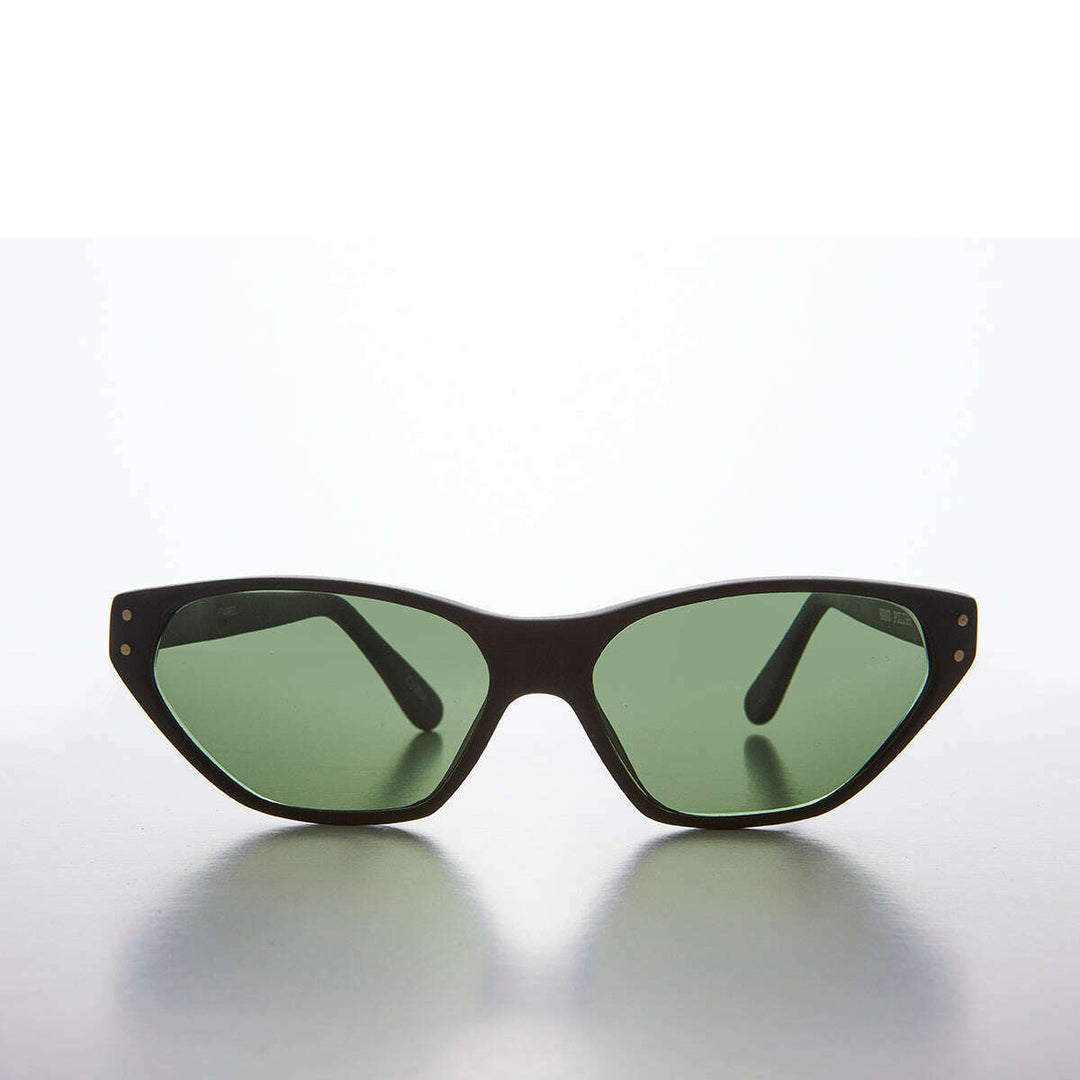 Narrow Edgy 90s Rocker Cat Eye Vintage Sunglass - Abigail