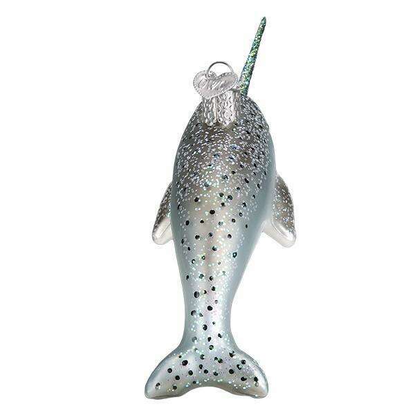 Old World Christmas Narwhal Blown Glass Ornament
