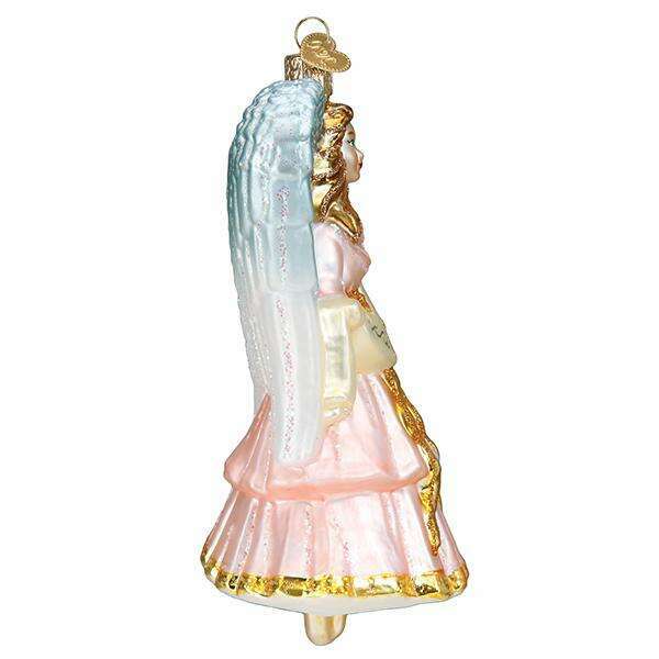 Old World Christmas Nativity Angel Blown Glass Ornament