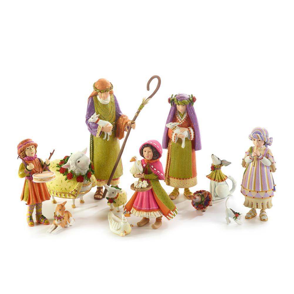 Nativity Piping Girl with Kitten Figures by Patience Brewster - Quirks!