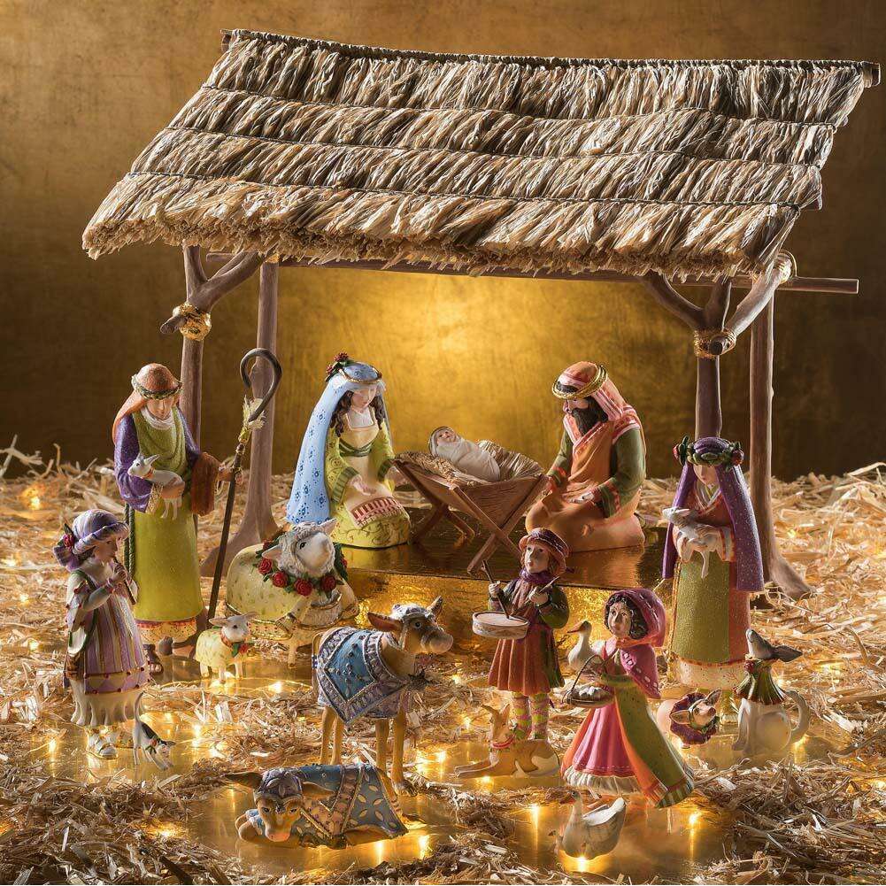 Nativity Shepherdess with Dog Figures by Patience Brewster - Quirks!