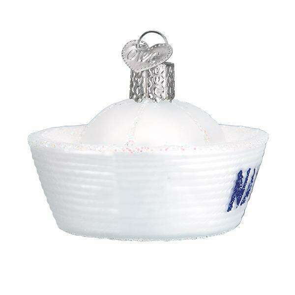 Old World Christmas Navy Cap Blown Glass Ornament
