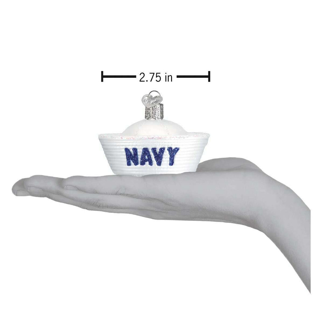 Old World Christmas Navy Cap Blown Glass Ornament