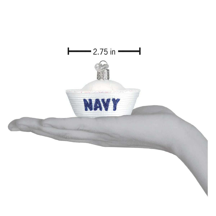 Old World Christmas Navy Cap Blown Glass Ornament
