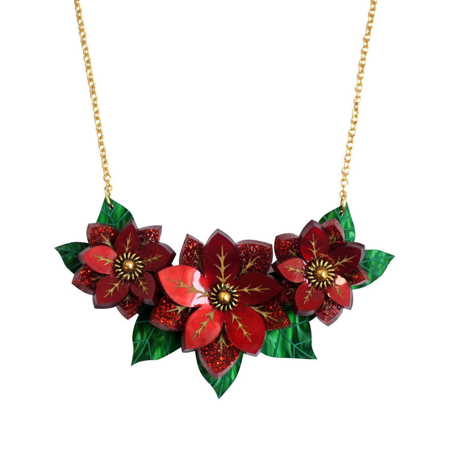 laliblue poinsettia necklace