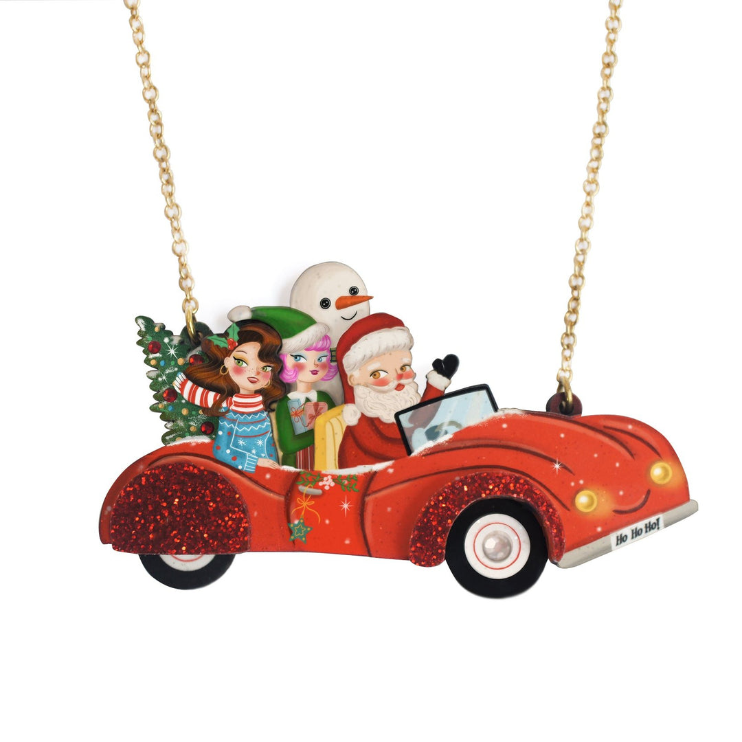 laliblue santa car necklace