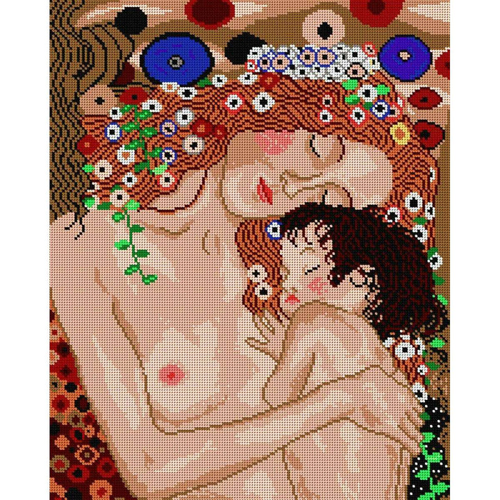 Needlepoint canvas for halfstitch without yarn after Gustav Klimt - Mother and Child 1212M