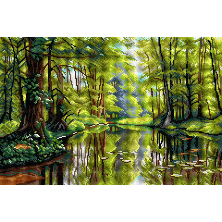 Needlepoint canvas for halfstitch without yarn after Peder Mork Monsied - Landscape 3253Q