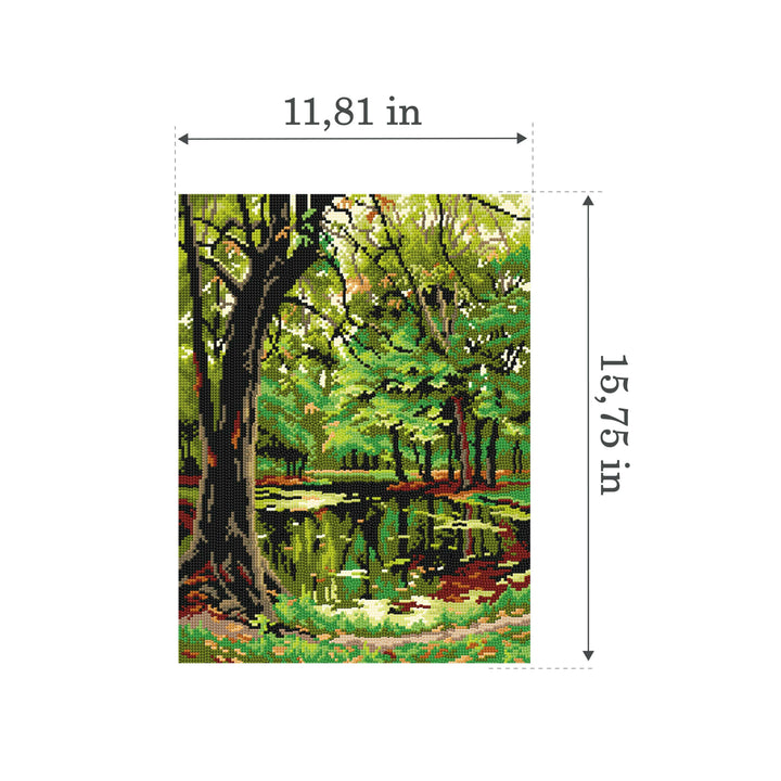 Needlepoint canvas for halfstitch without yarn Autumn 3562J