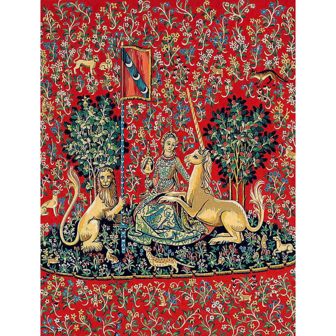 Needlepoint canvas for halfstitch without yarn Can.Seul Lady With A Unicorn MRC1432203 Margot de Paris Printed Tapestry Canvas