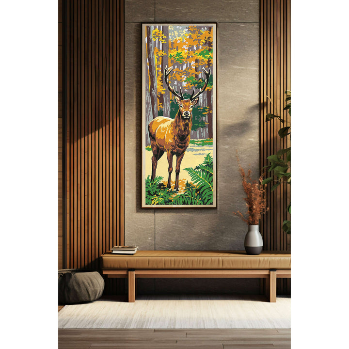 Needlepoint canvas for halfstitch without yarn Can.The Deer SE950.91 Seg De Paris Printed Tapestry Canvas