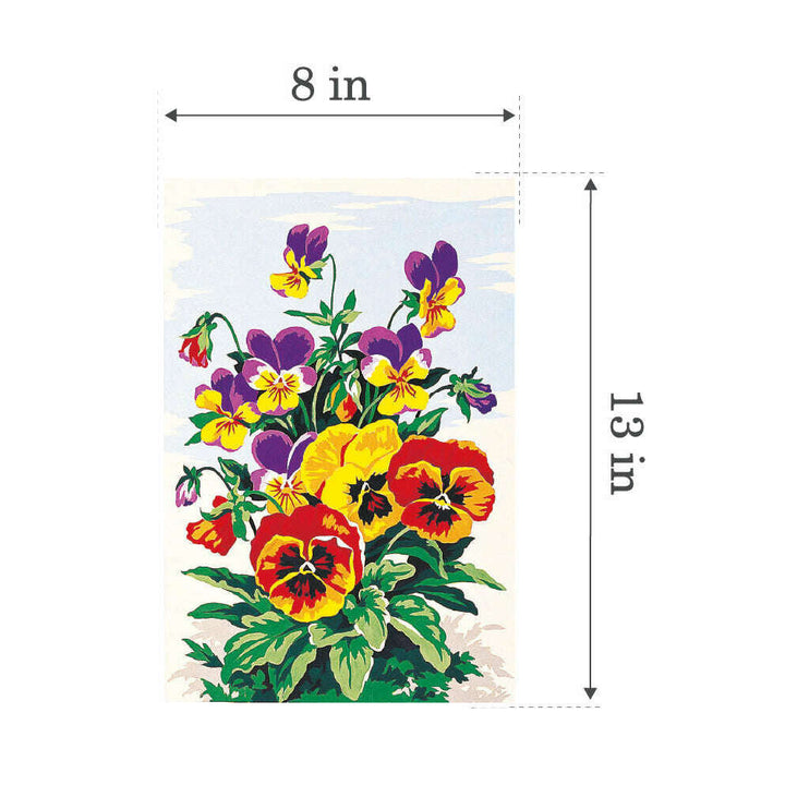 Needlepoint canvas for halfstitch without yarn Canvas Pansies SEU928.224 Seg De Paris Printed Tapestry Canvas