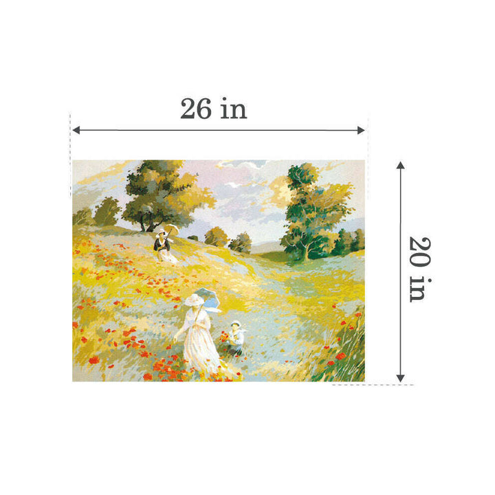 Needlepoint canvas for halfstitch without yarn Canvas Promenade SE981.61 Seg De Paris Printed Tapestry Canvas