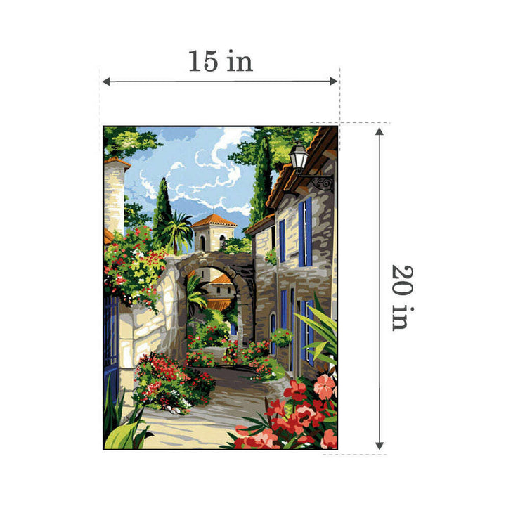 Needlepoint canvas for halfstitch without yarn Canvas Provencal Corridor SE929.572 Seg De Paris Printed Tapestry Canvas