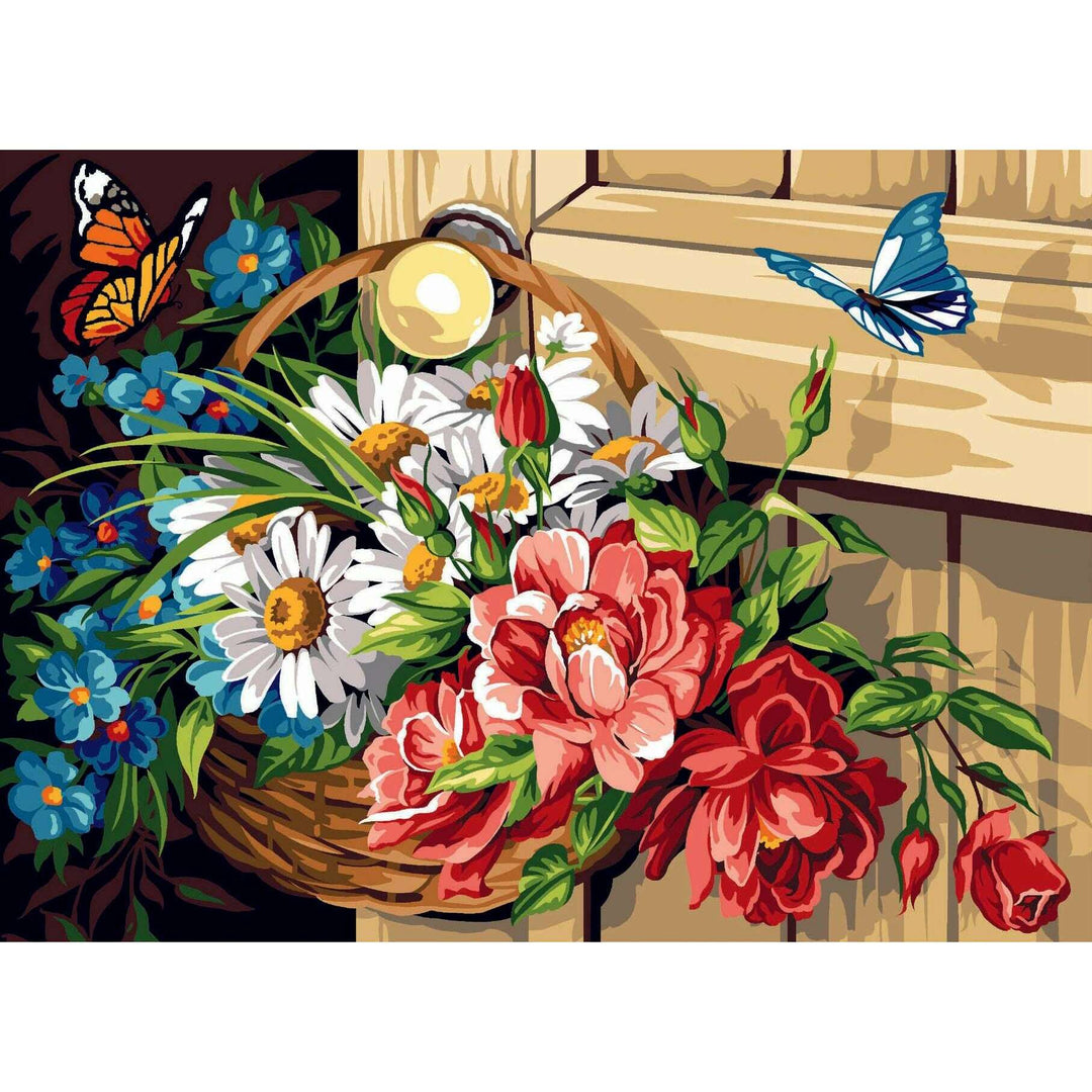 Needlepoint canvas for halfstitch without yarn Canvas The Door Handle SE929.604 Seg De Paris Printed Tapestry Canvas