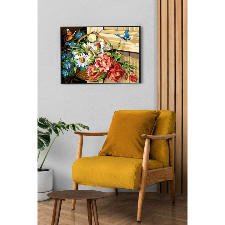 Needlepoint canvas for halfstitch without yarn Canvas The Door Handle SE929.604 Seg De Paris Printed Tapestry Canvas