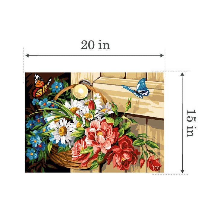 Needlepoint canvas for halfstitch without yarn Canvas The Door Handle SE929.604 Seg De Paris Printed Tapestry Canvas