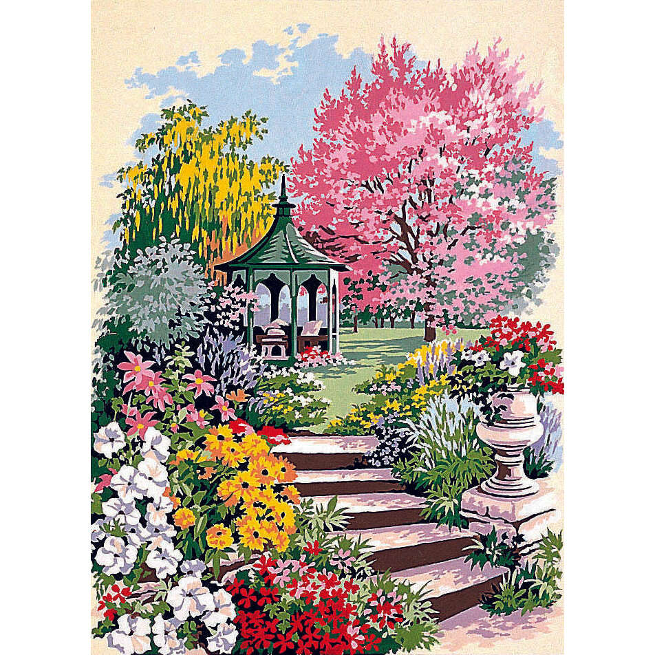 Needlepoint canvas for halfstitch without yarn Canvas The Gloriette SE929.283 Seg De Paris Printed Tapestry Canvas