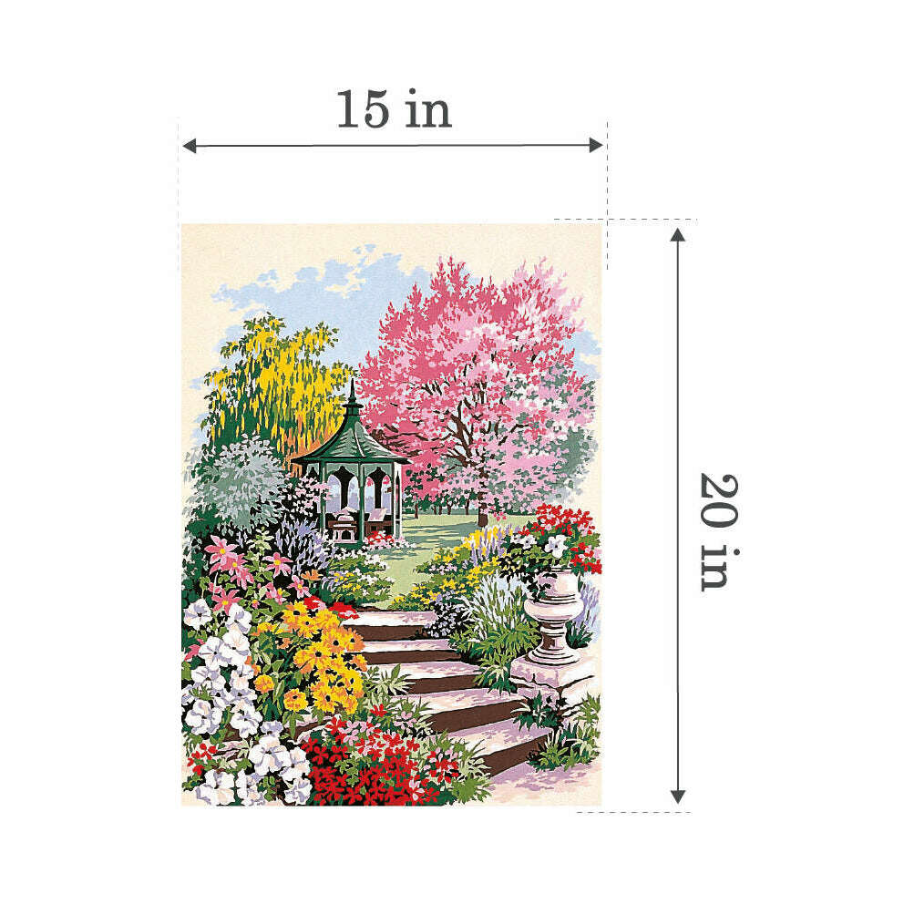 Needlepoint canvas for halfstitch without yarn Canvas The Gloriette SE929.283 Seg De Paris Printed Tapestry Canvas