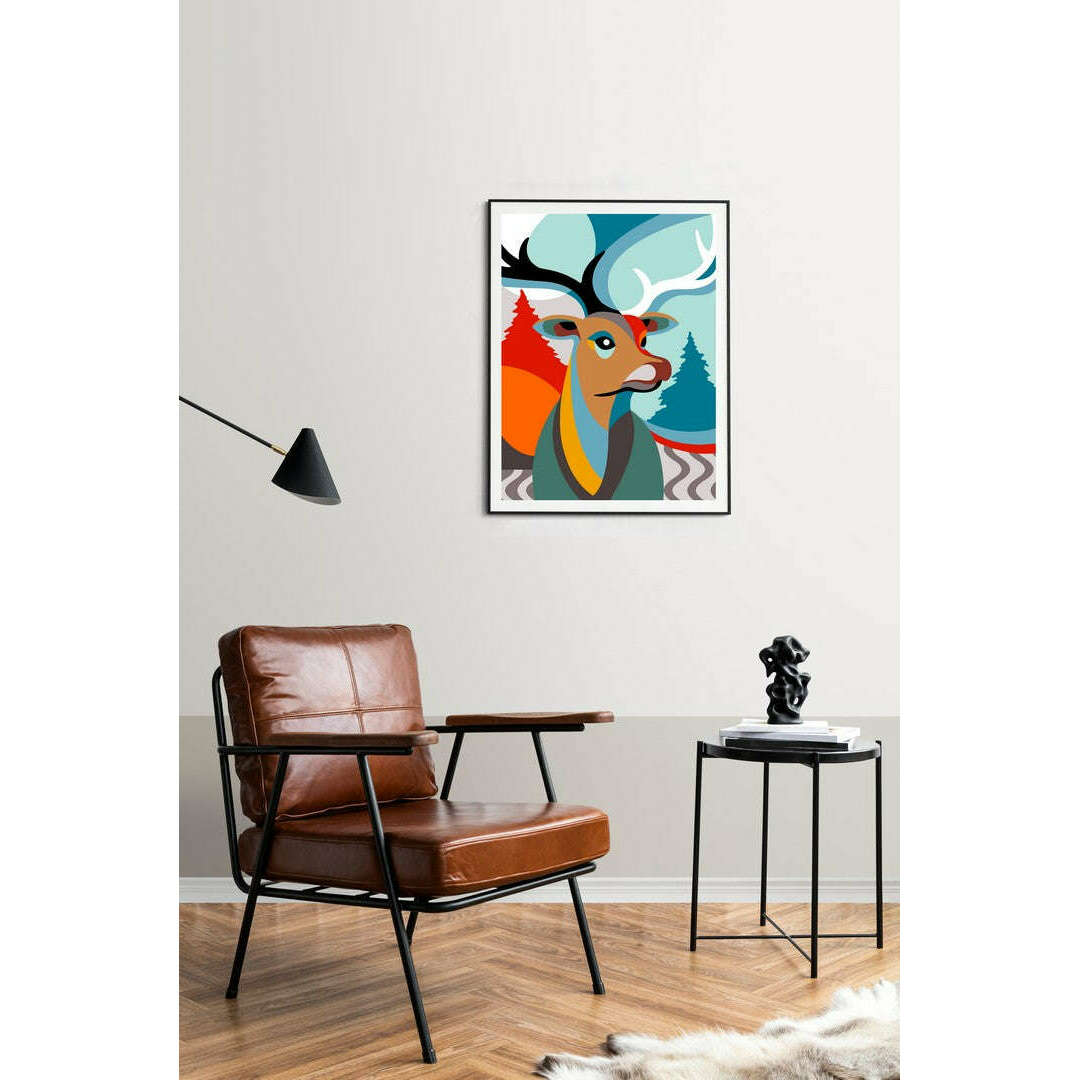 Needlepoint canvas for halfstitch without yarn Deer Art SE926.369 Seg De Paris Printed Tapestry Canvas