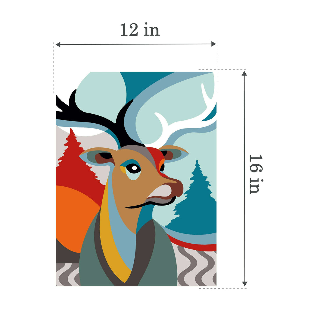 Needlepoint canvas for halfstitch without yarn Deer Art SE926.369 Seg De Paris Printed Tapestry Canvas