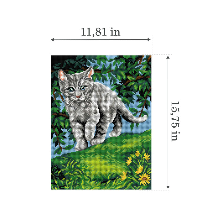Needlepoint canvas for halfstitch without yarn Hunting Trip 3540J