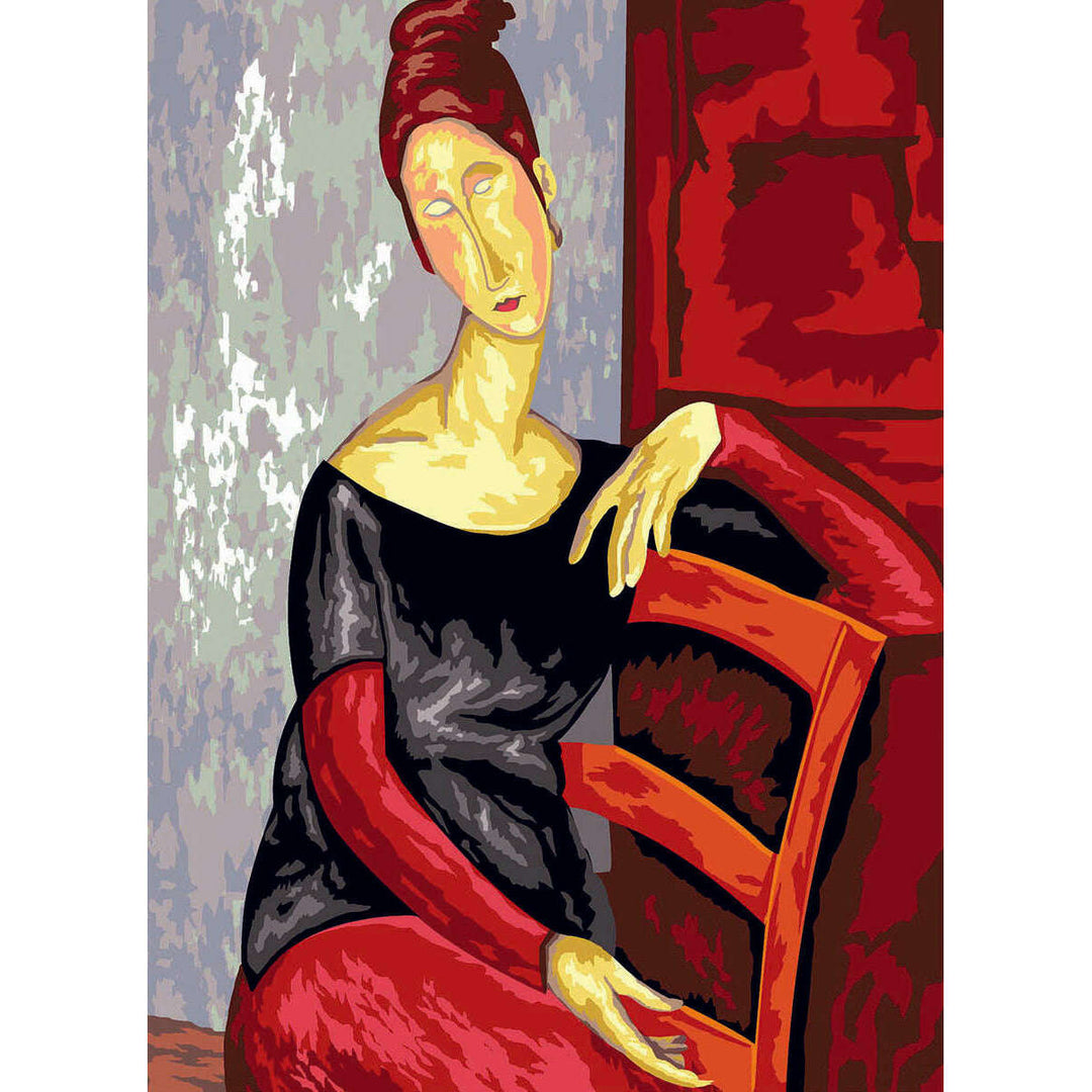 Needlepoint canvas for halfstitch without yarn Jeanne De Modigliani SE929.435 Seg De Paris Printed Tapestry Canvas