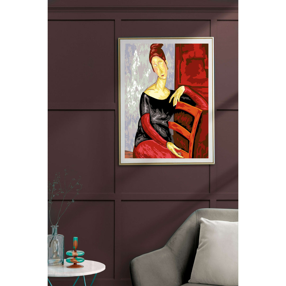 Needlepoint canvas for halfstitch without yarn Jeanne De Modigliani SE929.435 Seg De Paris Printed Tapestry Canvas