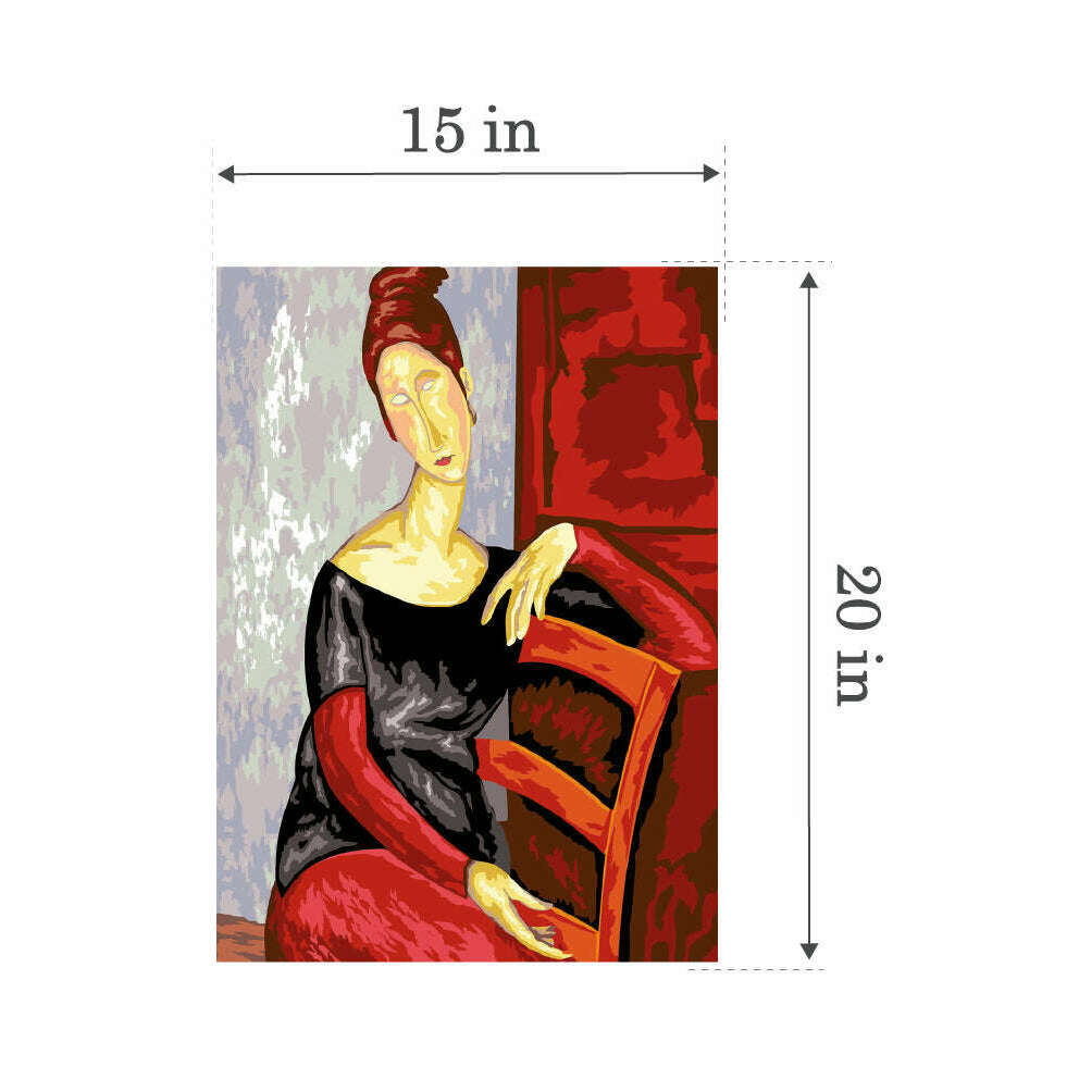 Needlepoint canvas for halfstitch without yarn Jeanne De Modigliani SE929.435 Seg De Paris Printed Tapestry Canvas