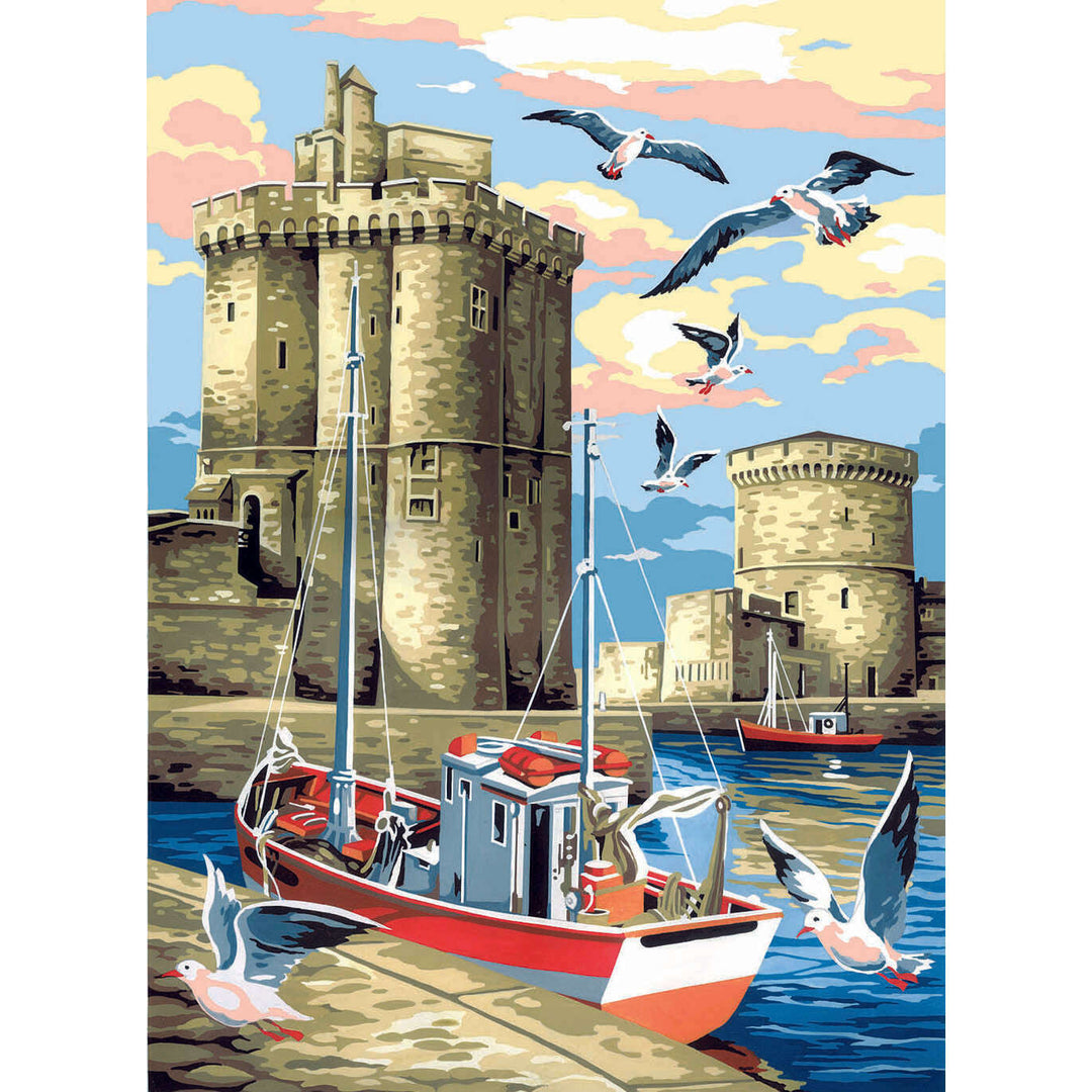 Needlepoint canvas for halfstitch without yarn La Rochelle SE929.389 Seg De Paris Printed Tapestry Canvas