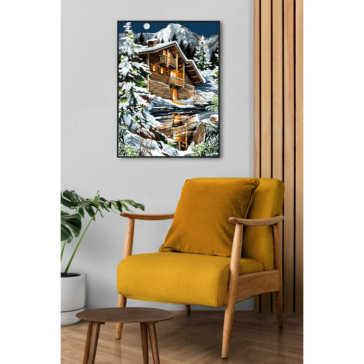 Needlepoint canvas for halfstitch without yarn Night Blue SE929.565 Seg De Paris Printed Tapestry Canvas
