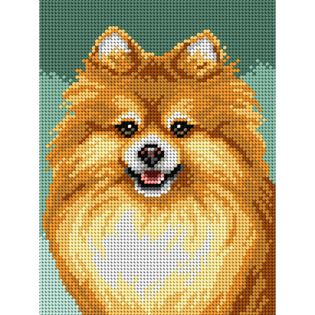 Needlepoint canvas for halfstitch without yarn Pomeranian 3332F