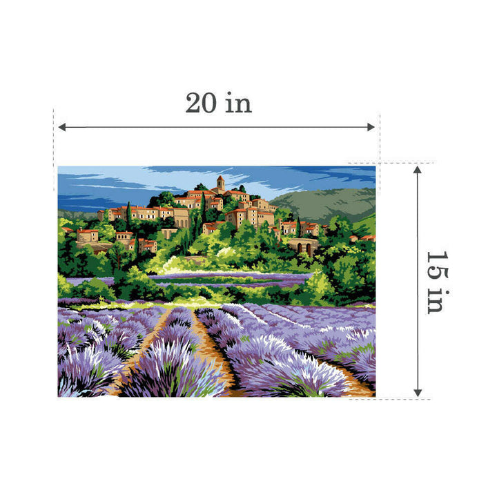 Needlepoint canvas for halfstitch without yarn Provencal Citadel SE929.657 Seg De Paris Printed Tapestry Canvas