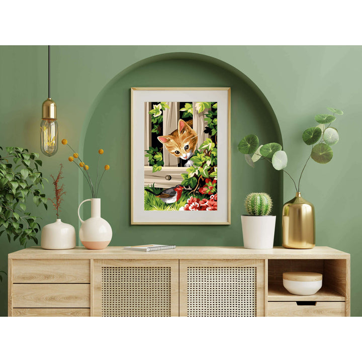 Needlepoint canvas for halfstitch without yarn The Barrier SEU928.368 Seg De Paris Printed Tapestry Canvas