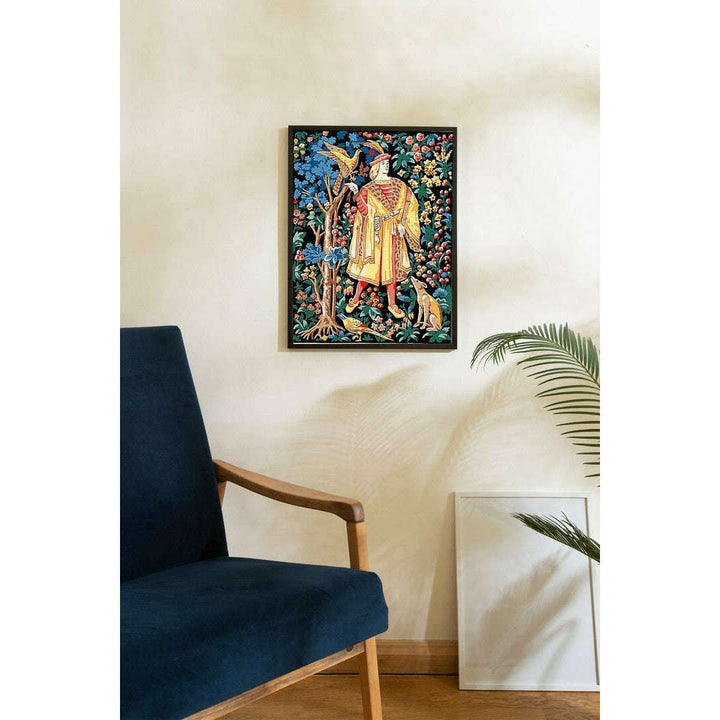 Needlepoint canvas for halfstitch without yarn The Falconer MRC1531148 Margot de Paris Printed Tapestry Canvas