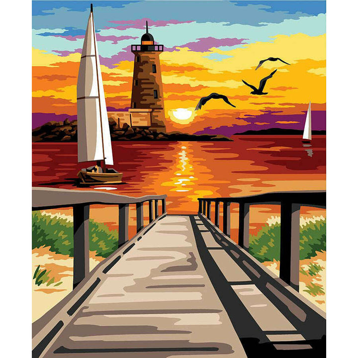 Needlepoint canvas for halfstitch without yarn The Pontoon MRC1345182 Margot de Paris Printed Tapestry Canvas