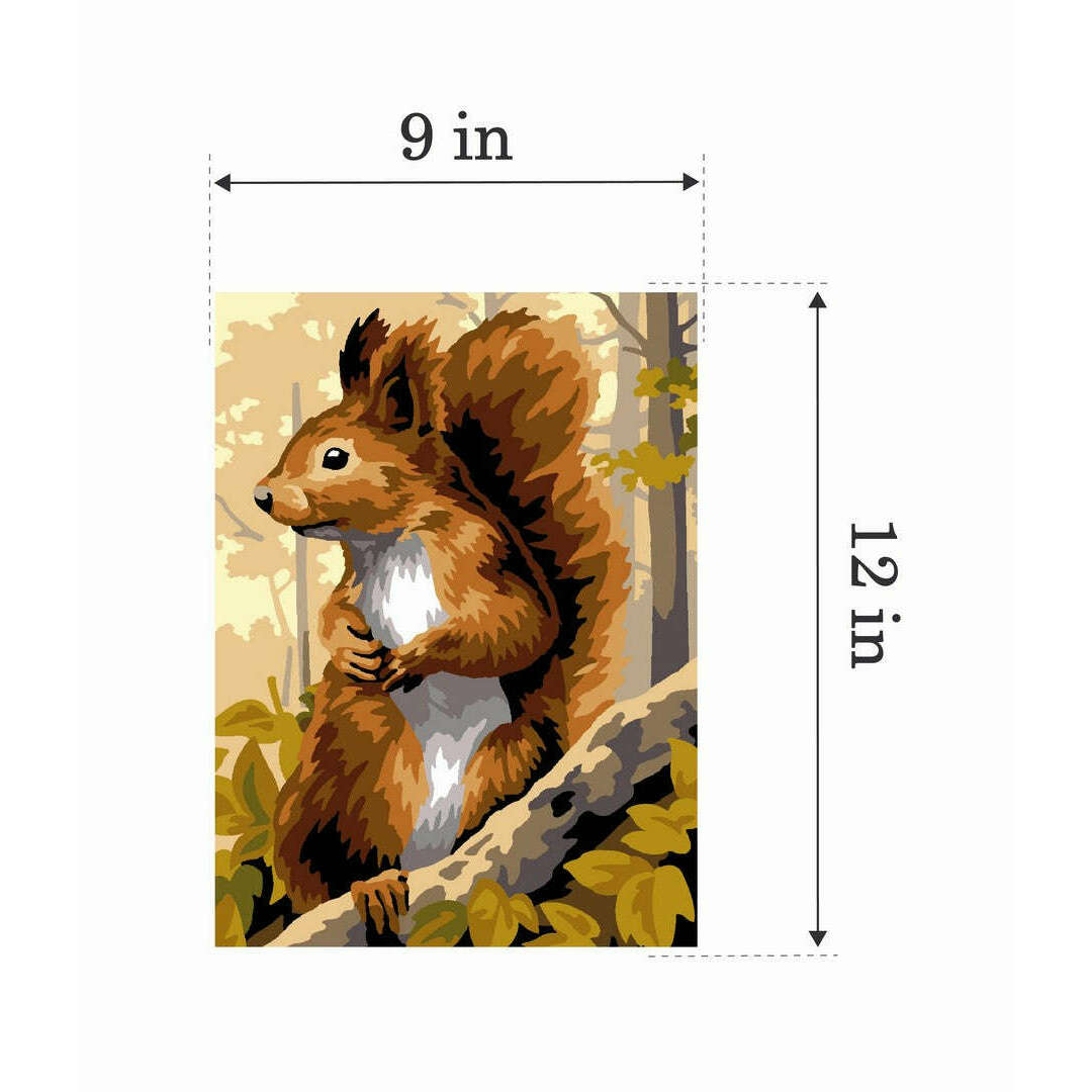 Needlepoint canvas for halfstitch without yarn The Squirrel Unit MRCU722344 Margot de Paris Printed Tapestry Canvas