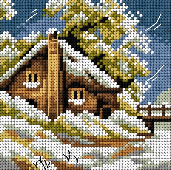 Needlepoint canvas for halfstitch without yarn Winter 2564D - Printed Tapestry Canvas
