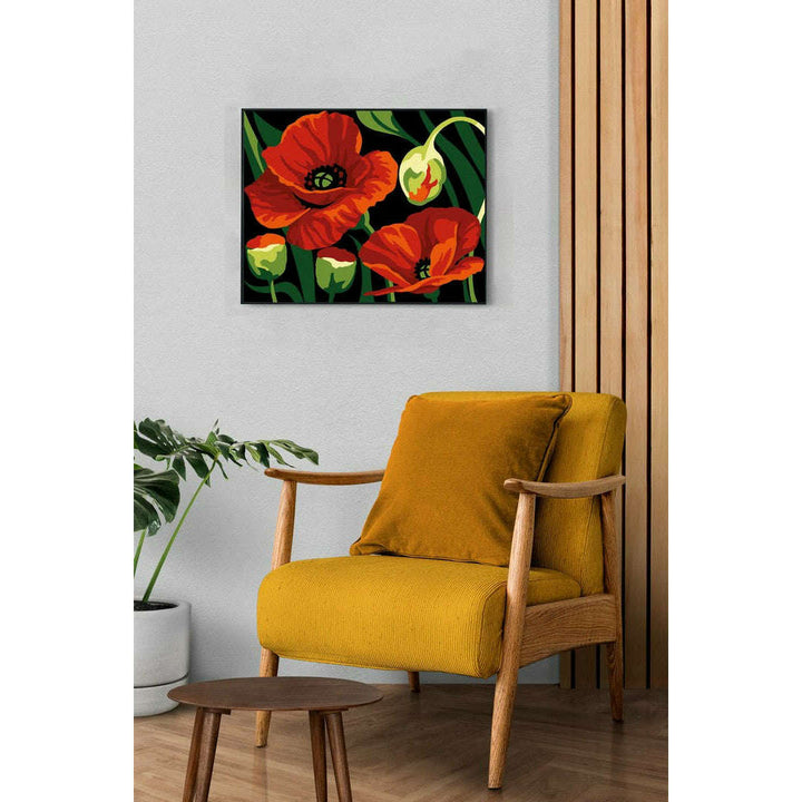 Needlepoint Kit Poppies MRCK7666024115 Margot de Paris Printed Tapestry Canvas