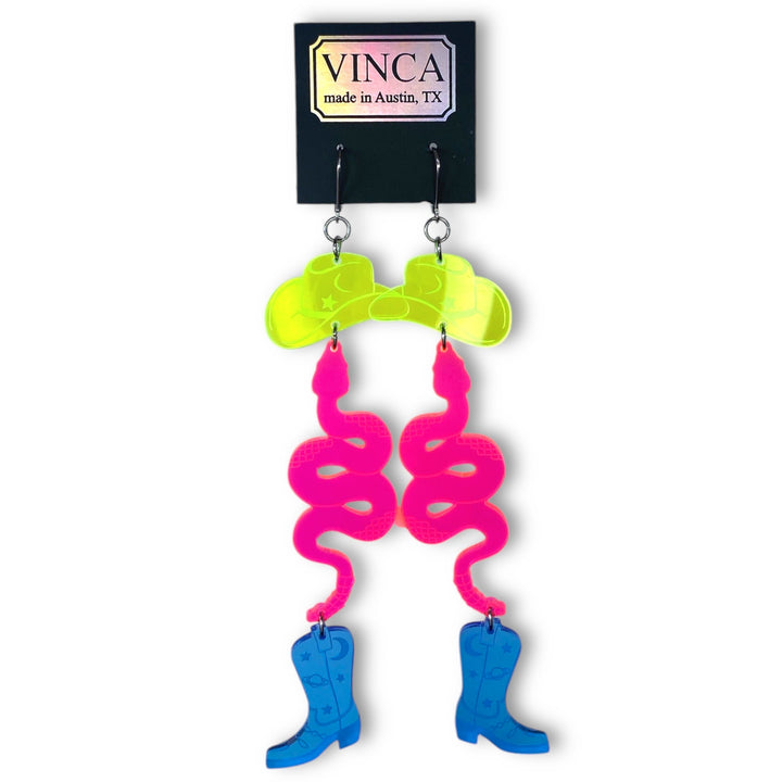 Neon Cowboy Earrings