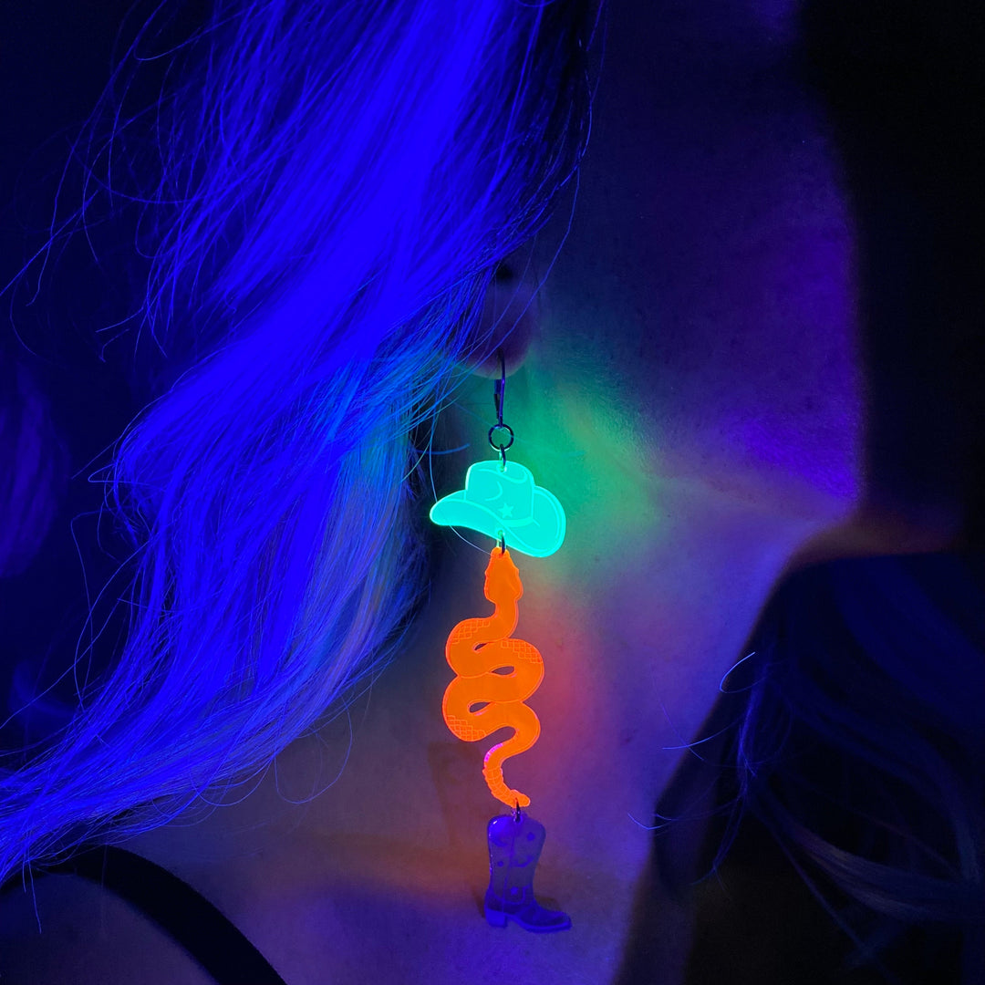 Neon Cowboy Earrings
