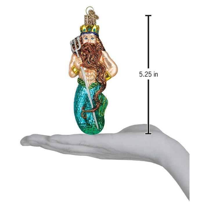 Old World Christmas Neptune Blown Glass Ornament