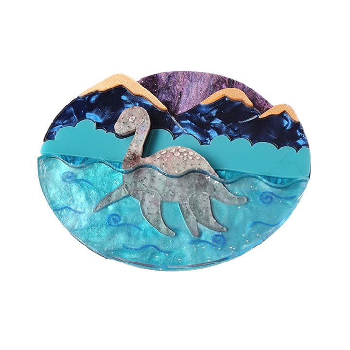 Nessie At Night Brooch by Cherryloco Jewellery 1