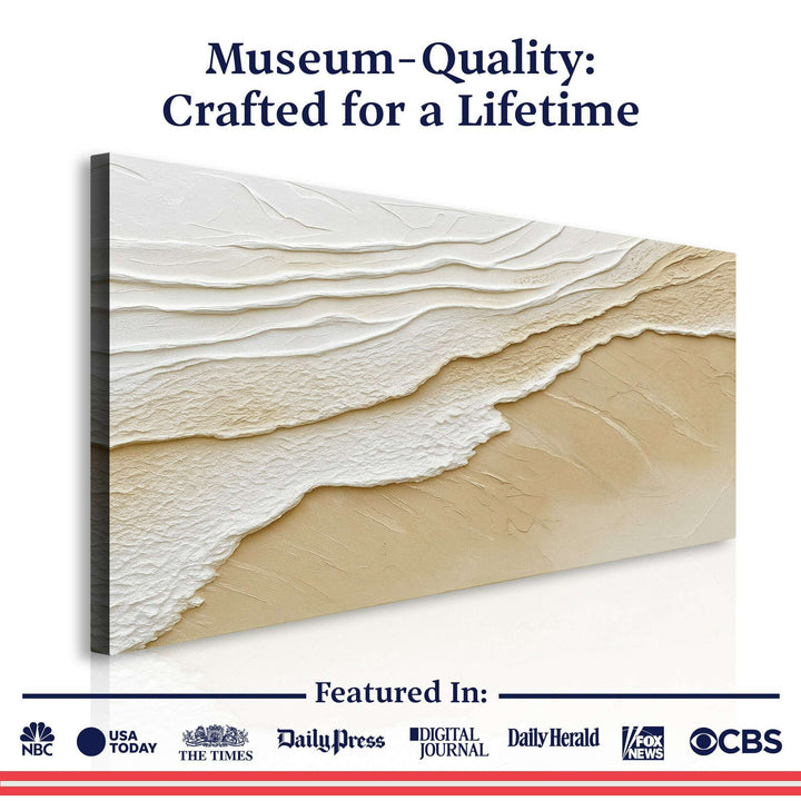 Neutral Ocean Waves Wall Art