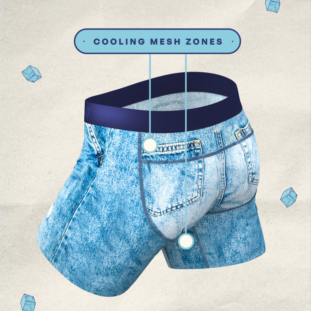 The Never Nude | Denim paradICE™ Cooling Ball Hammock® Pouch Underwear