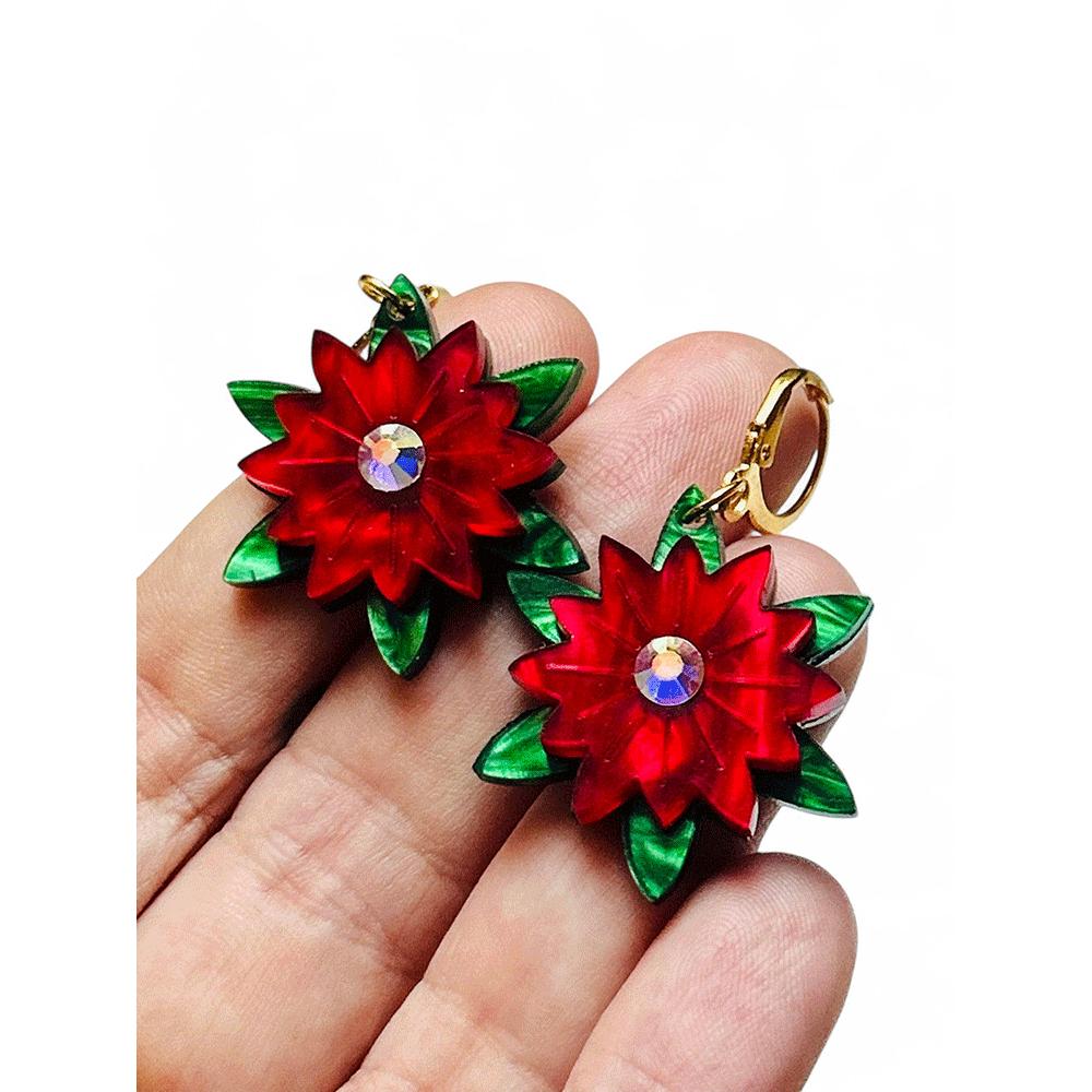 NEW! "I PICCOLINI" Earrings - Mini Christmas Star with Rhinestones image 1