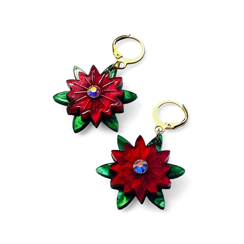 NEW! "I PICCOLINI" Earrings - Mini Christmas Star with Rhinestones image 2